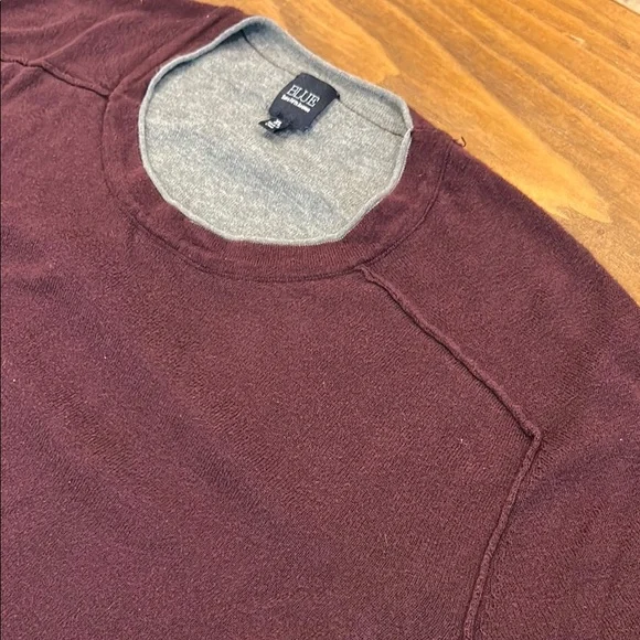 Saks Fifth Avenue Red and Gray Crewneck Sweater - Picture 3 of 5